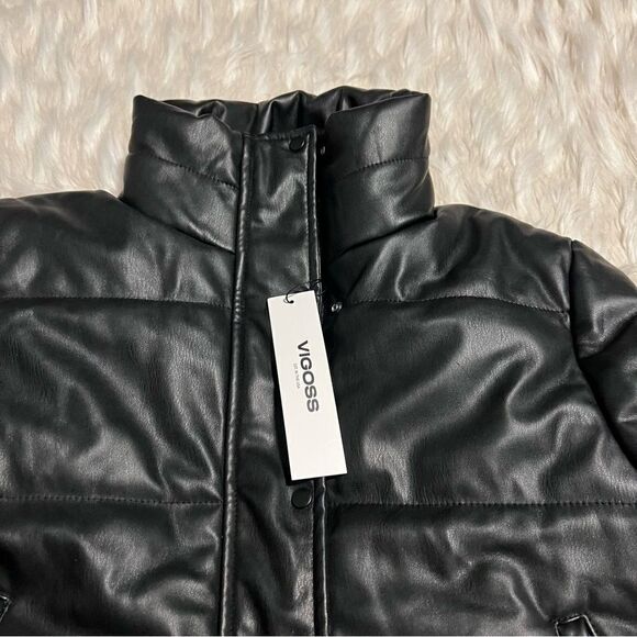 Vigoss Crop Style Jacket NWT Size Medium Black - Picture 7 of 7
